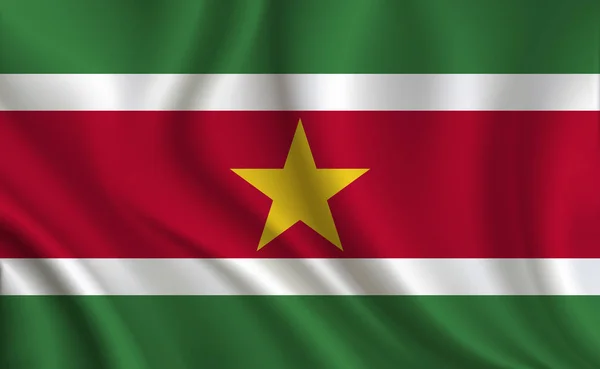 Suriname Flagge Hintergrund Nahaufnahme — Stockvektor