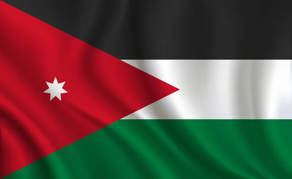 Jordania Fondo Bandera Primer Plano — Archivo Imágenes Vectoriales