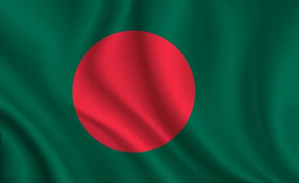 Fond Drapeau Bangladesh Gros Plan — Image vectorielle