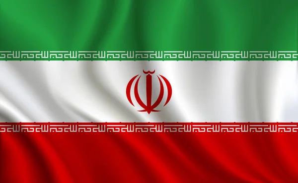 Iran Drapeau Arrière Plan Gros Plan — Image vectorielle