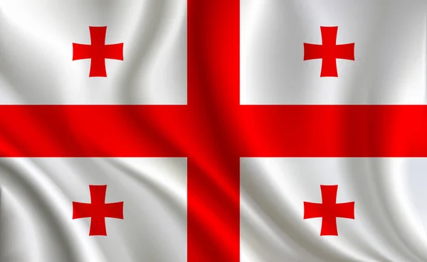 Грузія Прапор Фону Крупним Планом — стоковий вектор