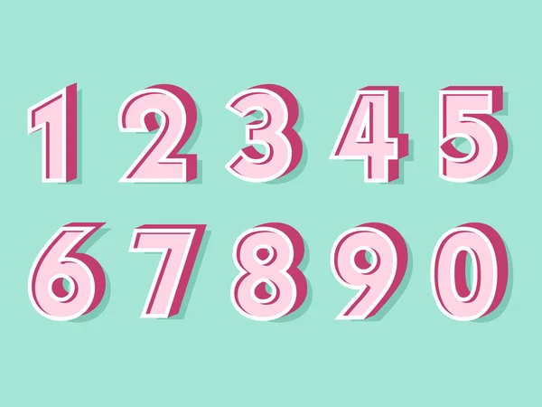 Conjunto Diez Números Forman Cero Nueve Diseño Números — Archivo Imágenes Vectoriales