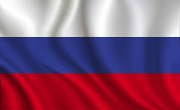 Orosz Föderáció Zászló Háttérben Közelről — Stock Vector