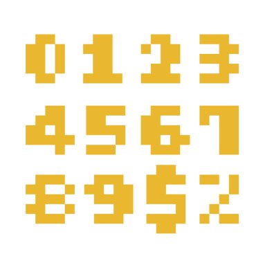 Beyaz arka plan üzerinde numaraları, dolar ve yüzde işareti kümesi