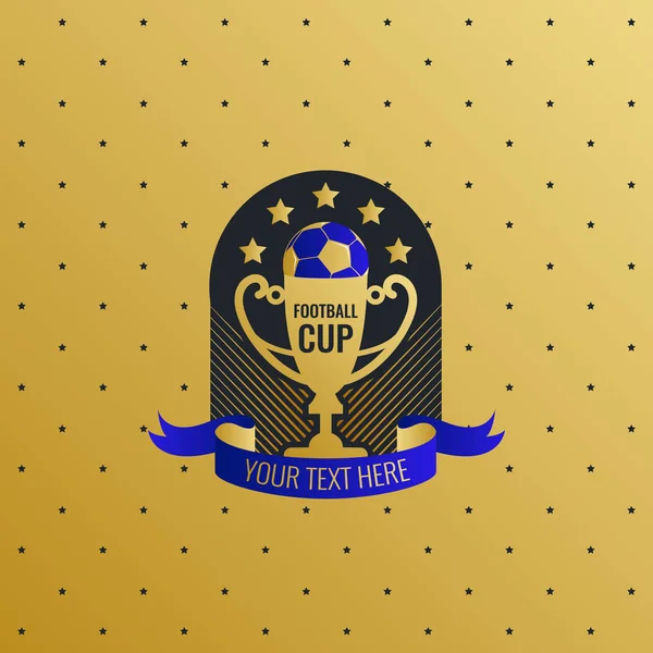Логотип Футбольного Дизайну Векторна Ілюстрація — стоковий вектор