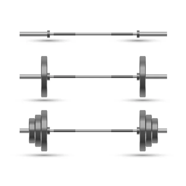 Barbells Isolated White Background Vector Illustration — Stock Vector