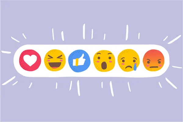 Emoji Icon Set Векторная Иллюстрация Икона Эмодзи — стоковый вектор