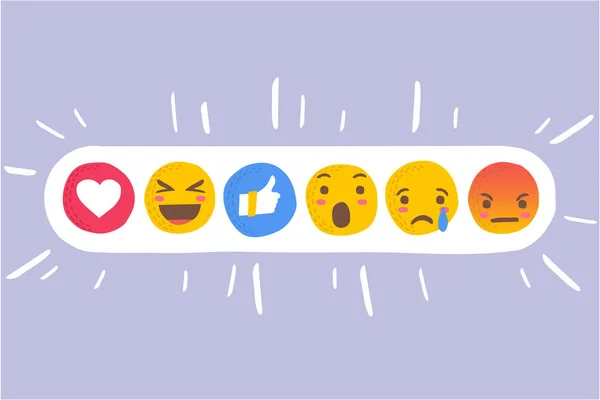 Emoji Ikonuppsättning Vektorillustration Emoji Ikonen — Stock vektor