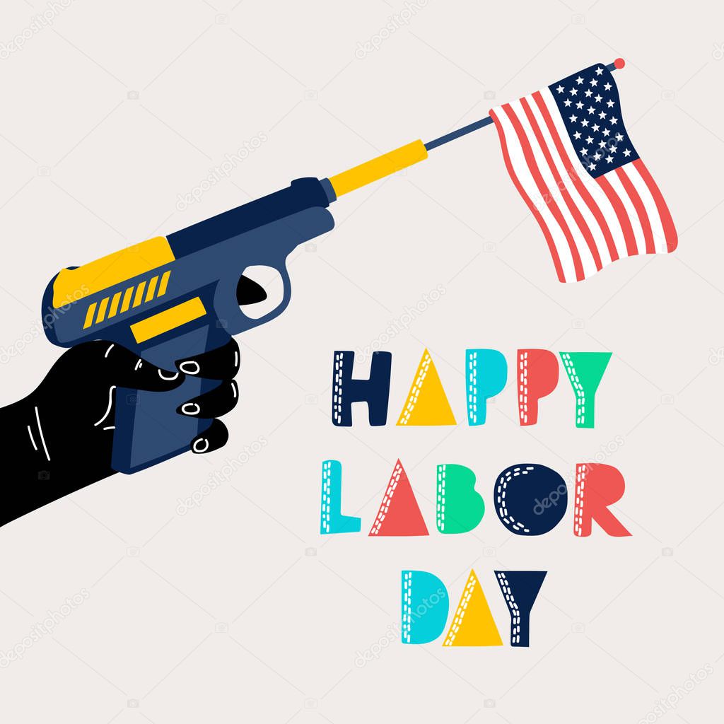Happy labor day background design, vector illustration.