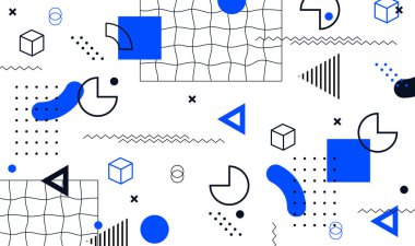 memphis desen vektör illüstrasyonu