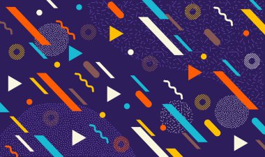 memphis desen vektör illüstrasyonu