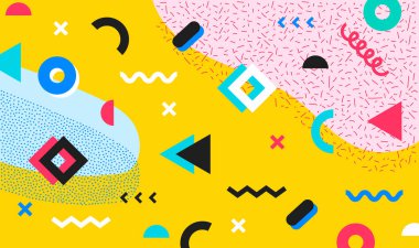 memphis desen vektör illüstrasyonu