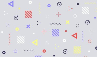 memphis desen vektör illüstrasyonu