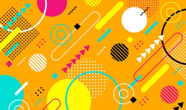 memphis desen vektör illüstrasyonu