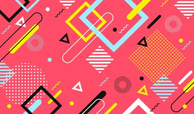 memphis desen vektör illüstrasyonu