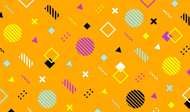 memphis desen vektör illüstrasyonu