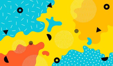 memphis desen vektör illüstrasyonu