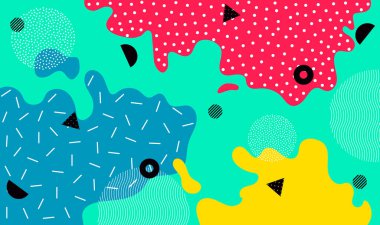 memphis desen vektör illüstrasyonu