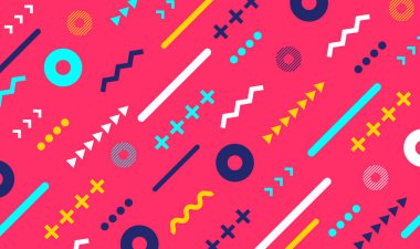 memphis desen vektör illüstrasyonu