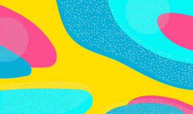 memphis desen vektör illüstrasyonu