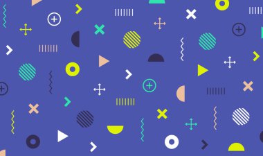 memphis desen vektör illüstrasyonu