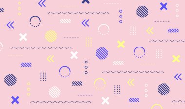 memphis desen vektör illüstrasyonu