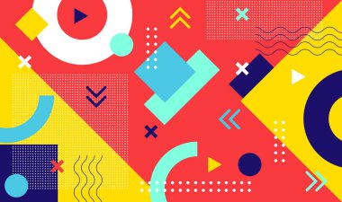 memphis desen vektör illüstrasyonu