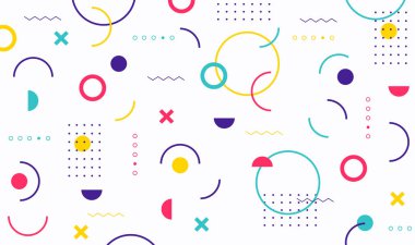 memphis desen vektör illüstrasyonu