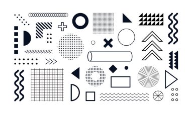 memphis desen vektör illüstrasyonu