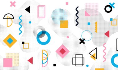 memphis desen vektör illüstrasyonu