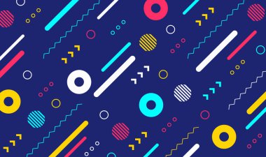 memphis desen vektör illüstrasyonu