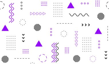 memphis desen vektör illüstrasyonu