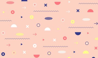 memphis desen vektör illüstrasyonu