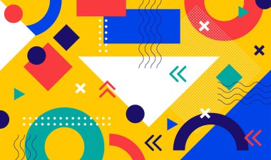 memphis desen vektör illüstrasyonu