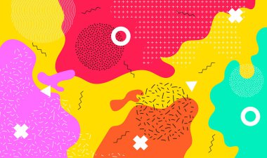 memphis desen vektör illüstrasyonu