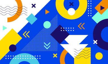 memphis desen vektör illüstrasyonu