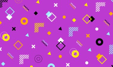 memphis desen vektör illüstrasyonu