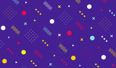 memphis desen vektör illüstrasyonu