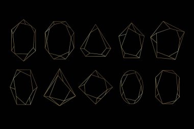 Geometrik şekiller kümesi, vektör illüstrasyonu.