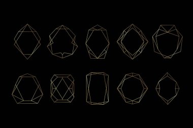 Geometrik şekiller kümesi, vektör illüstrasyonu.