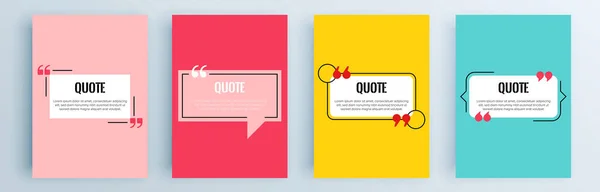 Banner Vektor Untuk Quote Bubbles - Stok Vektor