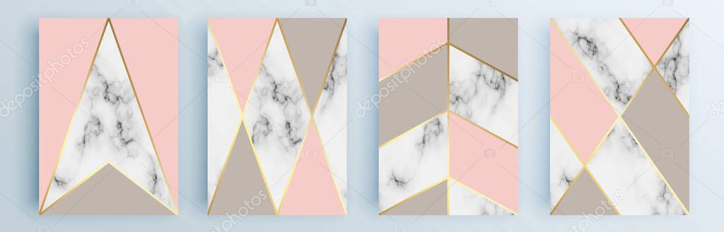 set of four vertical abstract backgrounds vector illustration