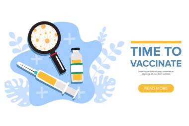 Aşılama zamanı. Vektör İllüstrasyonu