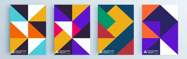 Conjunto Cuatro Fondos Abstractos Ilustración Vectorial — Vector de stock