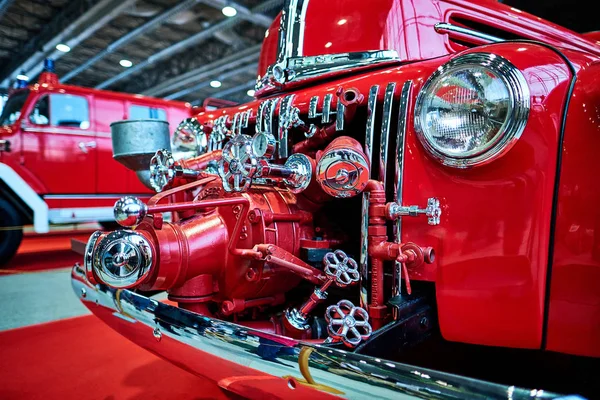 Moscow Mar 2018 Ford 798T 1947 Fire Truck Exhibition Oldtimer — Stock Photo, Image