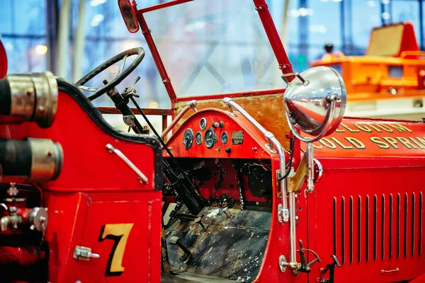 Moscou Mar 2018 Camion Pompiers Américain Lafrance 1925 Exposition Oldtimer — Photo