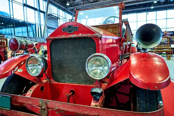 Moscú Mar 2018 American Lafrance 1925 Camión Bomberos Exposición Oldtimer — Foto de Stock