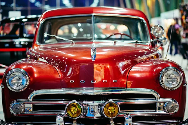 Moscow Mar 2018 Dodge Sedan 1950 Exposição Oldtimer Gallery Centro — Fotografia de Stock