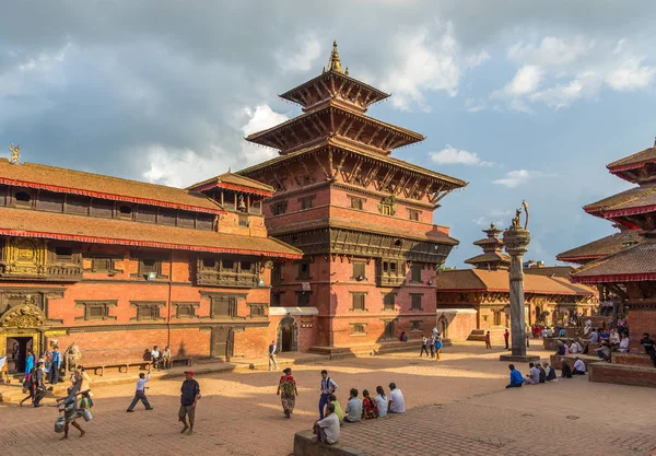 Piazza Durbar a Patan, antica città nella valle di Kathmandu — Foto Stock