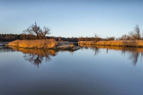 Spring at Warta river in Warta Landscape Park, Poland. — Stock Photo, Image